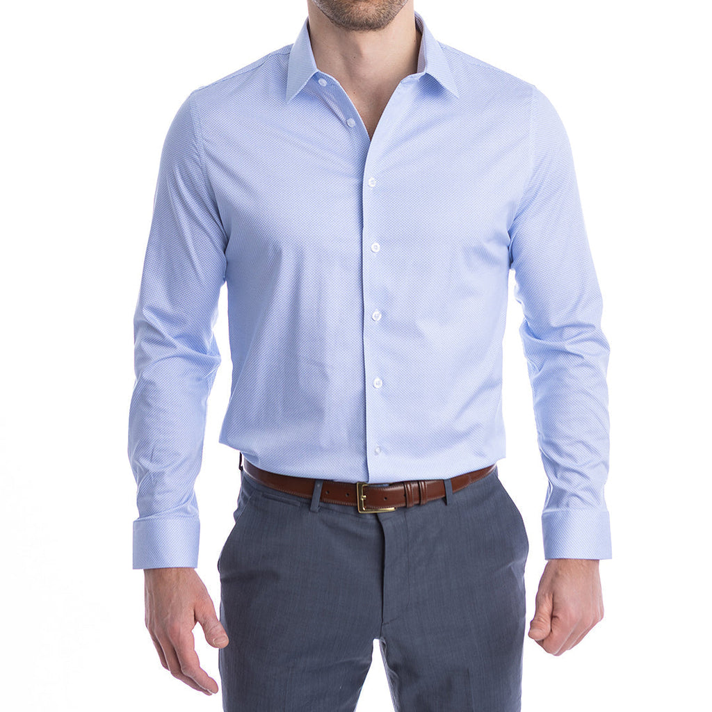 goTIELESS Ultimate Dress Shirt (Blue Diamond)